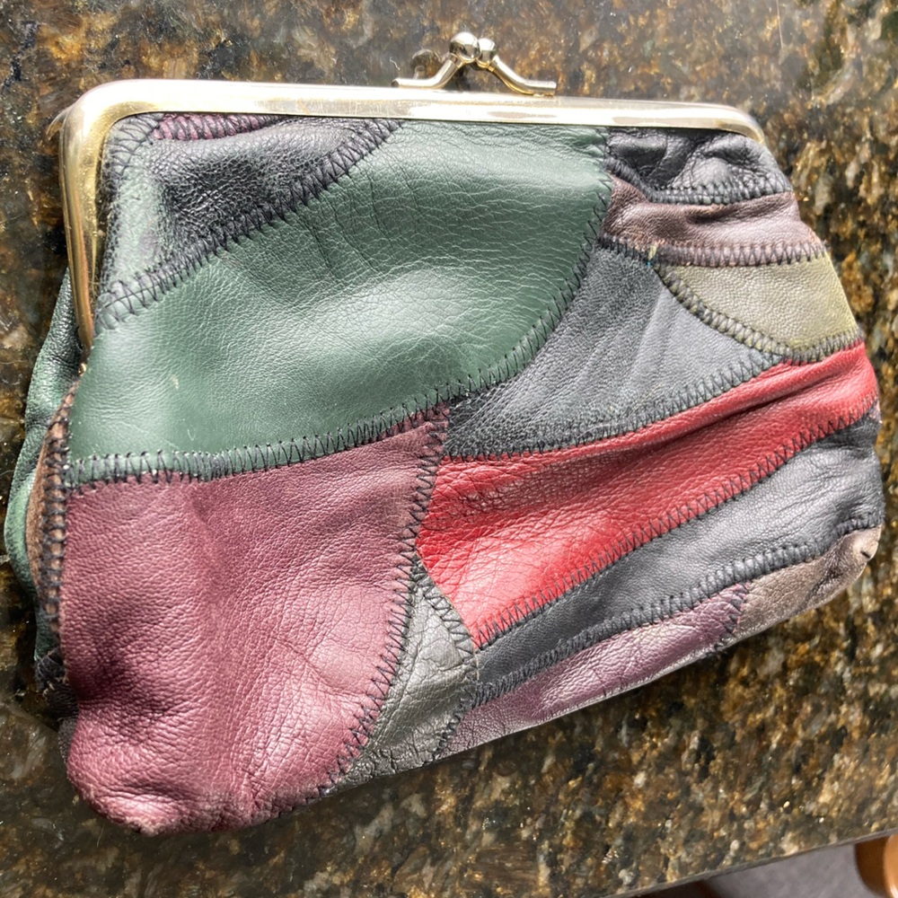 Vintage Patchwork Leather Clutch - image 3